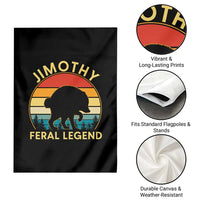 Jimothy Raccoon Seattle Garden Flag Funny Seattle Feral Legend Animal Meme