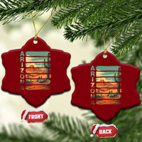 Arizona Desert Cactus Saguaro National Park Retro Ceramic Ornament