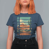 Arizona Desert Cactus Saguaro National Park Retro T Shirt For Women