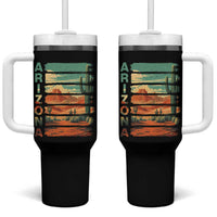 Arizona Desert Cactus Saguaro National Park Retro Tumbler With Handle