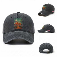 Arizona Desert Cactus Saguaro National Park Retro Washed Cotton Baseball Cap