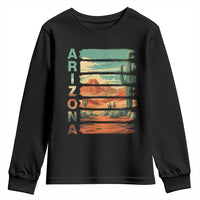 Arizona Desert Cactus Saguaro National Park Retro Youth Sweatshirt