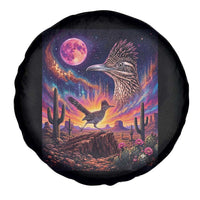 Arizona Roadrunner Vintage Desert Moon Retro Cactus Spare Tire Cover 90s Southwest Wildlife Bird Animal Lover