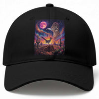 Arizona Roadrunner Vintage Desert Moon Retro Cactus Baseball Cap 90s Southwest Wildlife Bird Animal Lover