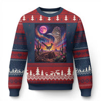 Arizona Roadrunner Vintage Desert Moon Retro Cactus Ugly Christmas Sweater 90s Southwest Wildlife Bird Animal Lover