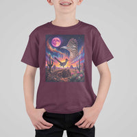 Arizona Roadrunner Vintage Desert Moon Retro Cactus T Shirt For Kid 90s Southwest Wildlife Bird Animal Lover