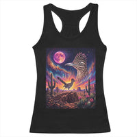 Arizona Roadrunner Vintage Desert Moon Retro Cactus Racerback Tank Top 90s Southwest Wildlife Bird Animal Lover