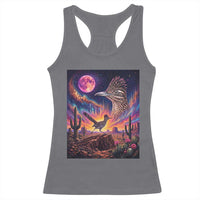Arizona Roadrunner Vintage Desert Moon Retro Cactus Racerback Tank Top 90s Southwest Wildlife Bird Animal Lover