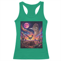 Arizona Roadrunner Vintage Desert Moon Retro Cactus Racerback Tank Top 90s Southwest Wildlife Bird Animal Lover