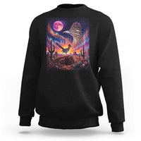 Arizona Roadrunner Vintage Desert Moon Retro Cactus Sweatshirt 90s Southwest Wildlife Bird Animal Lover