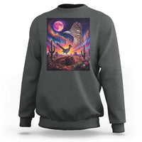Arizona Roadrunner Vintage Desert Moon Retro Cactus Sweatshirt 90s Southwest Wildlife Bird Animal Lover