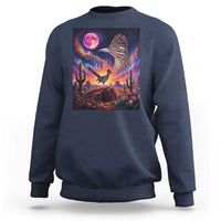 Arizona Roadrunner Vintage Desert Moon Retro Cactus Sweatshirt 90s Southwest Wildlife Bird Animal Lover