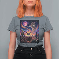 Arizona Roadrunner Vintage Desert Moon Retro Cactus T Shirt For Women 90s Southwest Wildlife Bird Animal Lover