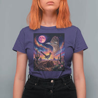 Arizona Roadrunner Vintage Desert Moon Retro Cactus T Shirt For Women 90s Southwest Wildlife Bird Animal Lover