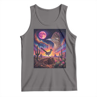 Arizona Roadrunner Vintage Desert Moon Retro Cactus Tank Top 90s Southwest Wildlife Bird Animal Lover
