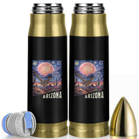 Arizona Roadrunner Vintage Desert Moon Retro Cactus Bullet Tumbler Southwest Wildlife Bird Starry Night Style
