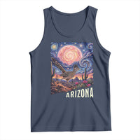 Arizona Roadrunner Vintage Desert Moon Retro Cactus Tank Top Southwest Wildlife Bird Starry Night Style