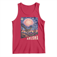 Arizona Roadrunner Vintage Desert Moon Retro Cactus Tank Top Southwest Wildlife Bird Starry Night Style