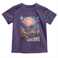 Arizona Roadrunner Vintage Desert Moon Retro Cactus Toddler T Shirt Southwest Wildlife Bird Starry Night Style