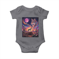 Arizona Coyote Vintage Desert Moon Retro Cactus Baby Onesie Southwest Wildlife Western Adventure Graphic