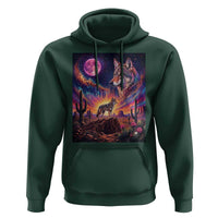 Arizona Coyote Vintage Desert Moon Retro Cactus Hoodie Southwest Wildlife Western Adventure Graphic