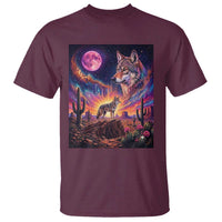 Arizona Coyote Vintage Desert Moon Retro Cactus T Shirt Southwest Wildlife Western Adventure Graphic