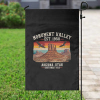 Retro Monument Valley Arizona Utah Sunset Established 1958 Garden Flag Southwest Desert Eagle Road Trip Nature Souvenir