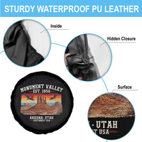 Retro Monument Valley Arizona Utah Sunset Established 1958 Spare Tire Cover Southwest Desert Eagle Road Trip Nature Souvenir