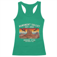 Retro Monument Valley Arizona Utah Sunset Established 1958 Racerback Tank Top Southwest Desert Eagle Road Trip Nature Souvenir