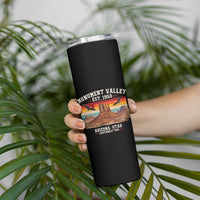 Retro Monument Valley Arizona Utah Sunset Established 1958 Skinny Tumbler Southwest Desert Eagle Road Trip Nature Souvenir