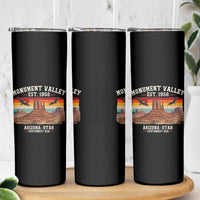 Retro Monument Valley Arizona Utah Sunset Established 1958 Skinny Tumbler Southwest Desert Eagle Road Trip Nature Souvenir