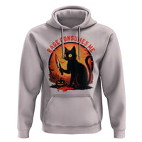 Funny Black Cat Halloween Funny Black Cat Murderous Cat With Knife Hoodie Rage Is Consuming Me - Wonder Print Shop