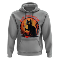 Funny Black Cat Halloween Funny Black Cat Murderous Cat With Knife Hoodie Rage Is Consuming Me - Wonder Print Shop