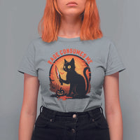Funny Black Cat Halloween Funny Black Cat Murderous Cat With Knife T Shirt For Women Rage Is Consuming Me - Wonder Print Shop