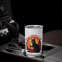 Funny Black Cat Halloween Funny Black Cat Murderous Cat With Knife Tumbler Cup Rage Is Consuming Me