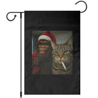 Funny Cat Selfie Bigfoot Christmas Sasquatch Garden Flag - Wonder Print Shop