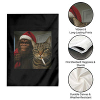 Funny Cat Selfie Bigfoot Christmas Sasquatch Garden Flag - Wonder Print Shop