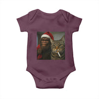 Funny Cat Selfie Bigfoot Christmas Sasquatch Baby Onesie - Wonder Print Shop