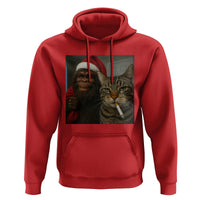 Funny Cat Selfie Bigfoot Christmas Sasquatch Hoodie - Wonder Print Shop