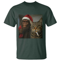 Funny Cat Selfie Bigfoot Christmas Sasquatch T Shirt - Wonder Print Shop