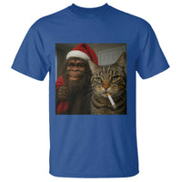 Funny Cat Selfie Bigfoot Christmas Sasquatch T Shirt - Wonder Print Shop