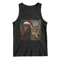 Funny Cat Selfie Bigfoot Christmas Sasquatch Tank Top - Wonder Print Shop