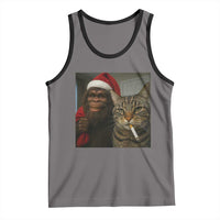 Funny Cat Selfie Bigfoot Christmas Sasquatch Tank Top - Wonder Print Shop
