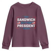 The Sandwich Guy for President 2028 Youth Sweatshirt Free DC Funny Political Satire - Wonder Print Shop