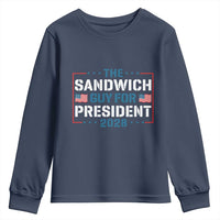 The Sandwich Guy for President 2028 Youth Sweatshirt Free DC Funny Political Satire - Wonder Print Shop