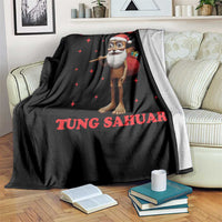 Funny Italian Brainrot Christmas Throw Blanket Tung Tung Tung Sahur Meme - Wonder Print Shop