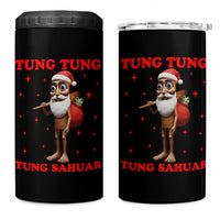 Funny Italian Brainrot Christmas 4 in 1 Can Cooler Tumbler Tung Tung Tung Sahur Meme - Wonder Print Shop