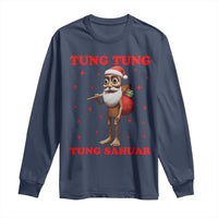 Funny Italian Brainrot Christmas Long Sleeve Shirt Tung Tung Tung Sahur Meme - Wonder Print Shop