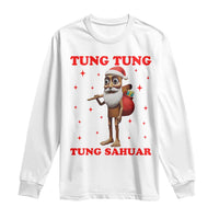 Funny Italian Brainrot Christmas Long Sleeve Shirt Tung Tung Tung Sahur Meme - Wonder Print Shop