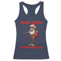Funny Italian Brainrot Christmas Racerback Tank Top Tung Tung Tung Sahur Meme - Wonder Print Shop